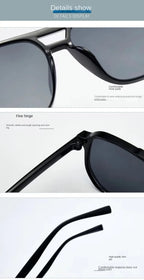 Vintage Men Women Big Sunglasses Men Square Shades Brand Designer Unisex Sun Glasses Black Lense Male Female Sunglasses UV400