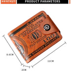 Men's Wallets  Dollar PatternWallet Male Leather Walet Photo Card HolderFashion Large Capacity Wallet Purse Bag