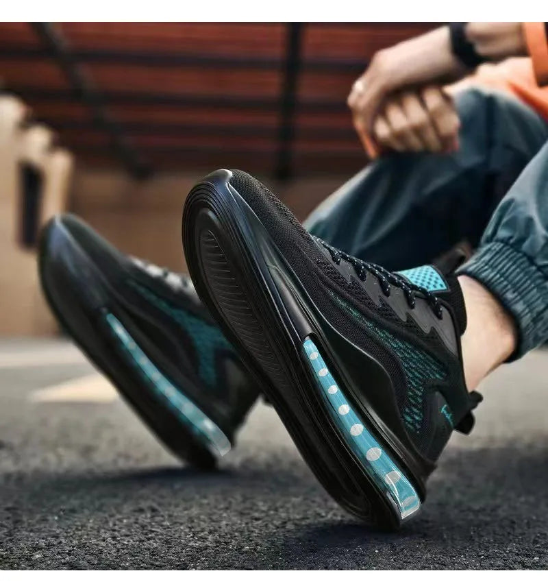 Men's casual sports shoes, men's running shoes, air cushion, men's spring and autumn new fashion, breathable soft soles
