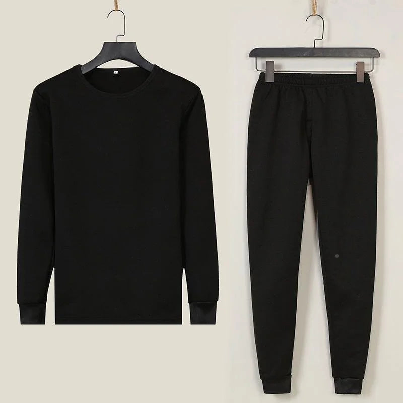 Men's round Ne Thiened Warm Underwear Set Youth Autumn Winter Thermal Clothing Long Sve Pants Home Clothes Innerwear