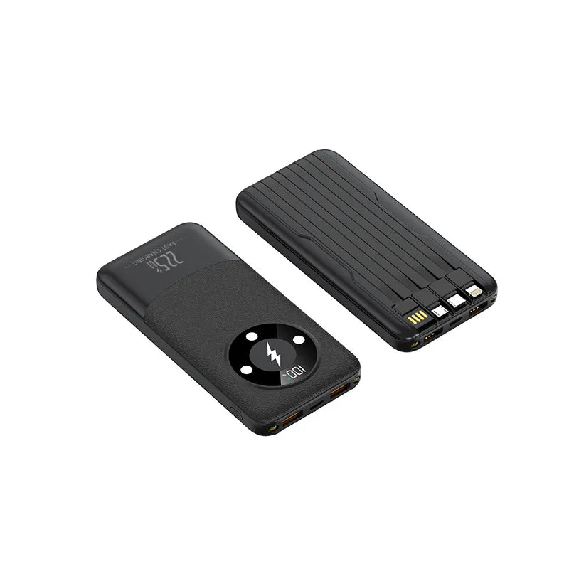 10000mAh Power Bank with Leather Strap and Fast Charging Cable Certified By 3C