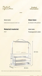 Cosmetics storage box Desktop dust drawer type large-capacity finishing box Multifunctional skin care product storage box