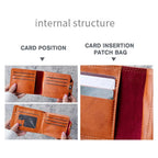 Men's Wallets Retro Dollar Pattern Hasp Male Leather Wallet Card Photo Holder Layer Fashion Large Capacity PU Men's Short Wallet