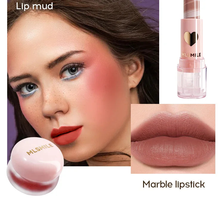 Makeup Kit With Organize Case Lipstick Contour Highlight Liquid Eyeshadow Lip Mud Eyebrow Pencil Mascara Women Cosmetics Set