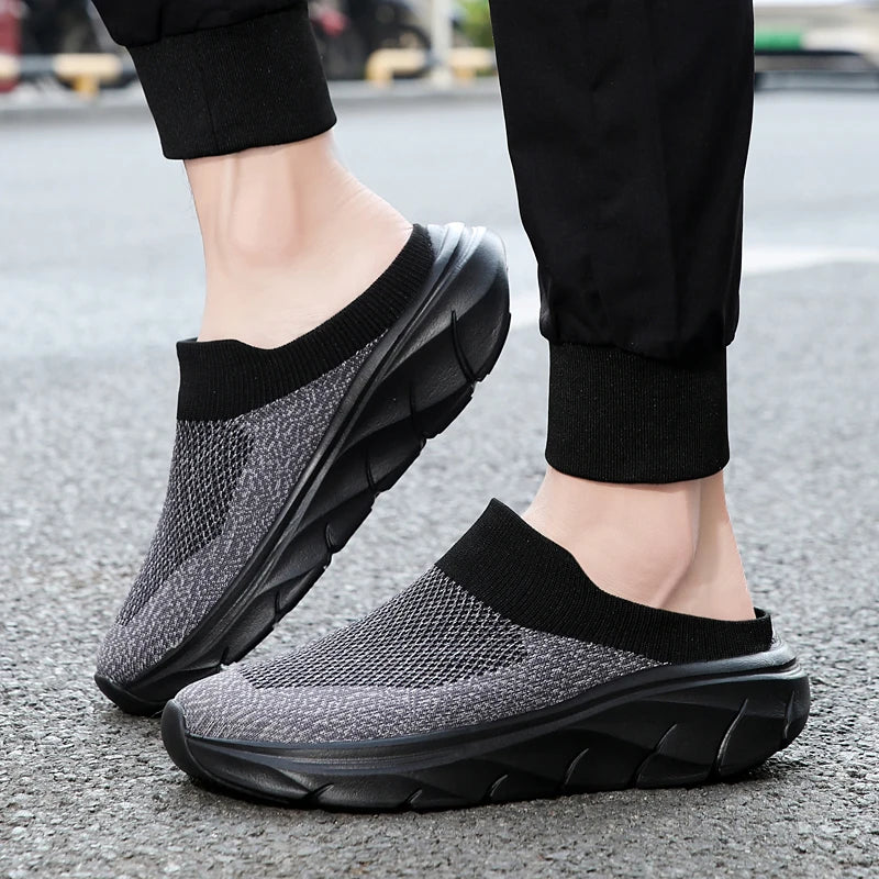 2025 Men Slippers Summer Breathable Home Indoor Slippers Men Thick Bottom Slides Fashion Couple Walking Shoes Chanclas Hombre