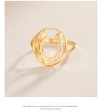 Unift Horseshoes Rings for Women Cowboy Cowgirl Stainless Steel Finger Ring Trendy Fashion Equestrian Horse Lover Jewelry Gift