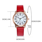 Women's Watch Quartz Dial Digital Watch Frosted Leather Strap Ladies And Girls' Watch Female Casual Ladies Watches женские часы
