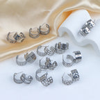 10Pairs/Lot Fashionable Women's Stainless Steel Earrings, Daily Jewelry Accessories Gifted To Friends, Randomly Shipped