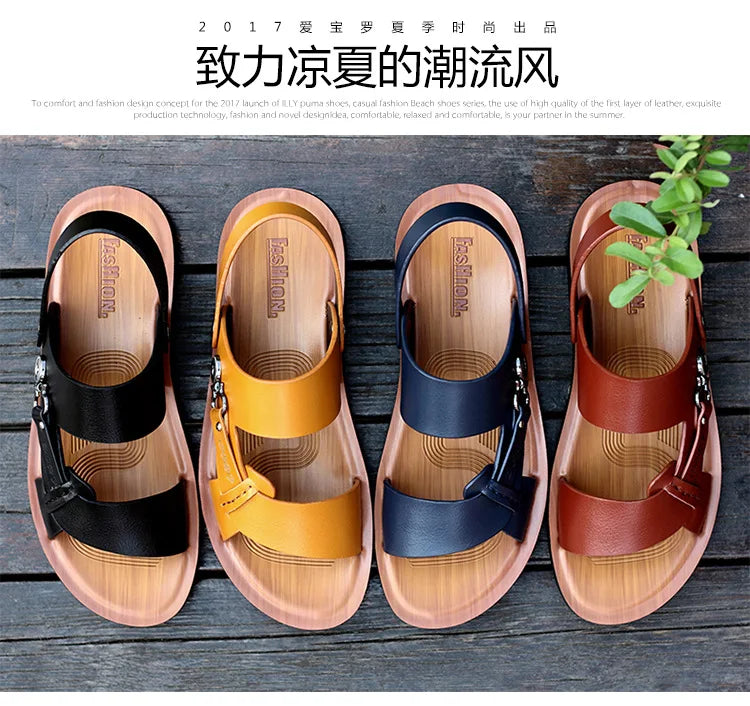 Men's Summer Men's Open-toed Sandals Fashion Trend Beach Shoes Slippers Men's Sandals Mens Sandals Summer Leather Sandals Shoes
