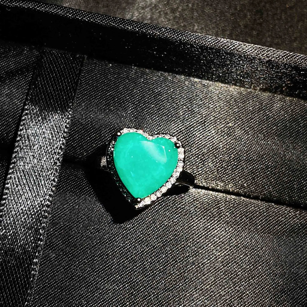 Silver Water-drop Shape Paraiba Tourmaline Gemstone Earrings Necklace Set for Women Temperament Ladies Trendy Vintage Jewelry