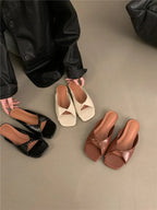 Flats Slippers Women Open Toe Sandals Summer Flip Flops Casual Shoes 2025 Trend Dress Party Shoes Woman Slides Designer