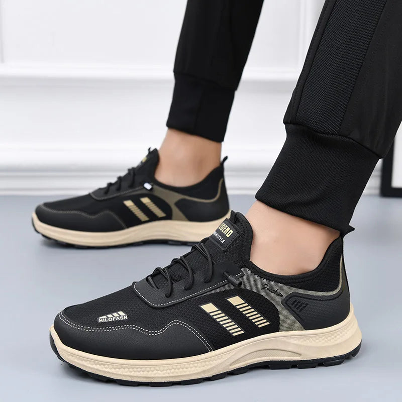 Flat Shoes for Men, Non-Slip Soft Soles, Comfortable Dad Shoes for Middle-Aged and Elderly People, Walking Shoes for Men, Spring and Autum New Casual Shoes