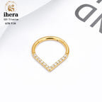 G23 Titanium F136 Water Drop Nose Septum Clicker Ring 16G CZ Hinged Segment Earring Ear Cartilage Daith Helix Piercing Jewelry