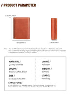 WESTAL Men's Leather Wallets for Card Holders Short Coin Purse Men Wallet Clutches for Photo Money Bags