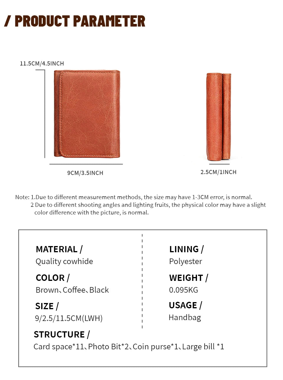 WESTAL Men's Leather Wallets for Card Holders Short Coin Purse Men Wallet Clutches for Photo Money Bags