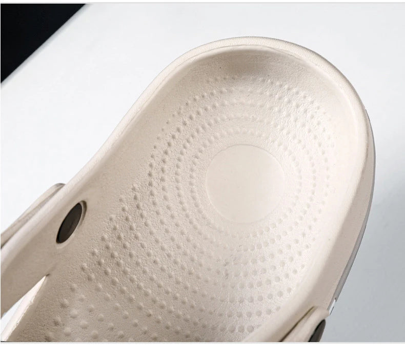 Slippers for men in summer, wearing breathable sandals outside the head, outdoor cooldown, anti slip beach, straight drag