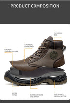 Men's safety shoes are anti smashing, anti piercing, anti-static, anti slip, wear-resistant, and splash proof work shoes
