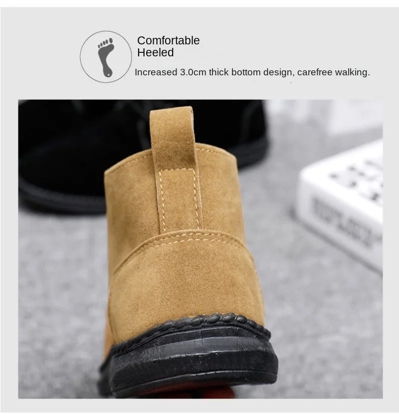 2025Men's Shoes High-top Casual Shoes High Quality Suede Chelsea Boots Fashion British Ankle Boots Business Oxfords Dress Shoes