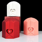 Christmas Custom Name Heart Necklace Creative Castle Double Door Jewelry Box Eternal Rose for Girl Wife Valentine's Day Gifts