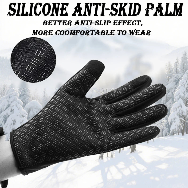 Winter Touch Screen Warm Gloves, Multi-layer Fabric with Fleece and Thickened Design, for Winter Outdoor Activities