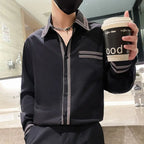 Men Long Sleeve Shirt Casual Fashion Stylish Versatile Top