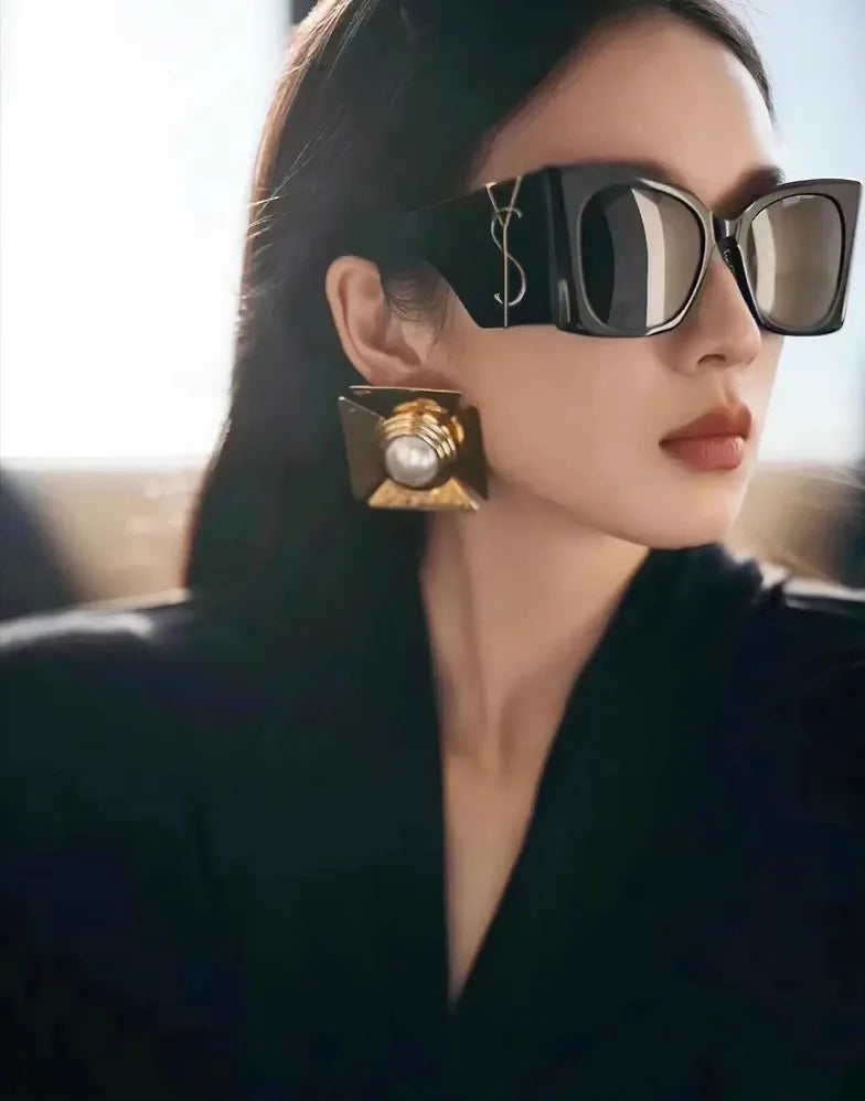 2025 Summer New Women's Sunglasses With Large Face And Slimming Sunscreen And Uv Protection Uv400 Sunshade Sunglasses