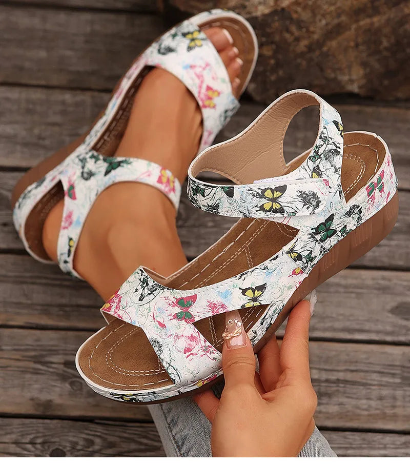Women's Sandals 2025 Summer Sandals Women Heels Sandalias De Mujer Casual Wedges Footwear Summer Shoes Woman Soft Heeled Sandals