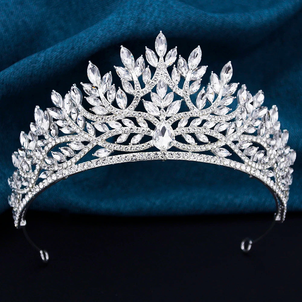 Tiaras and Crowns Bridal Jewelry Set for Women Necklace Earrings for Wedding Dress Accessory Crown And Jewelry for Brides