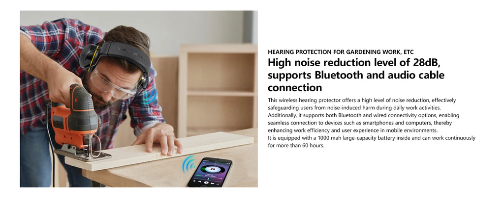 Electronic Headphone 5.0 Bluetooth Earmuffs Hearing Protection Headphones for Music Safety Noise Reduction shooting earmuffs