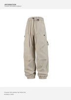 Men's outfit pants are versatile, trendy, loose, straight-leg outdoor work pants and trendy brand tight-fitting windbreakers