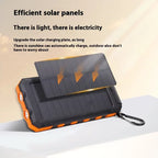 Solar Power Bank 20000mah Large Capacity Portable Charger Compatible with IOS Android USB-A and USB-C Fast Charging Powerbank