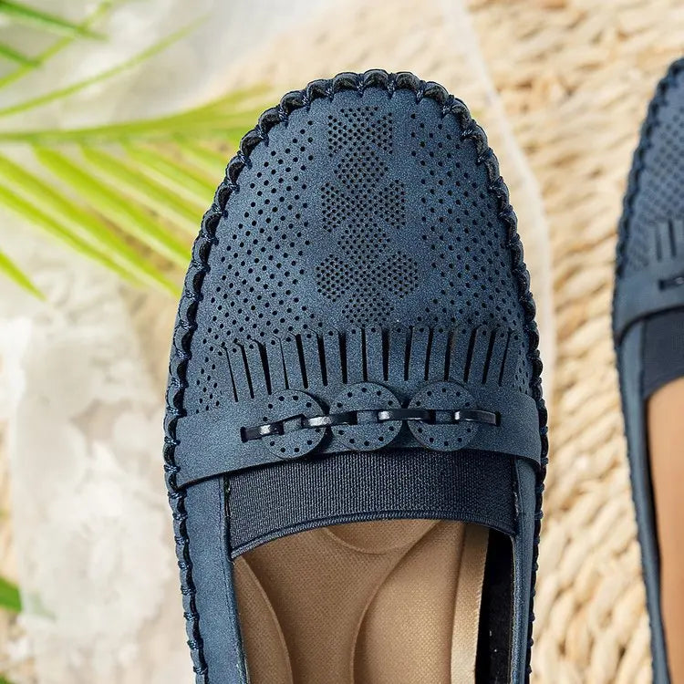 Women Flats Fashion Breathable Women Casual Shoes Slip On Flat Shoes Walking Sneakers Women Shoe Retro Shoes Female Plus Size