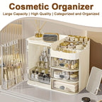 Makeup Storage Box And Light Beige Care Product Storage Box, A High-capacity Cosmetic Storage Solution. Cosmetic Storage