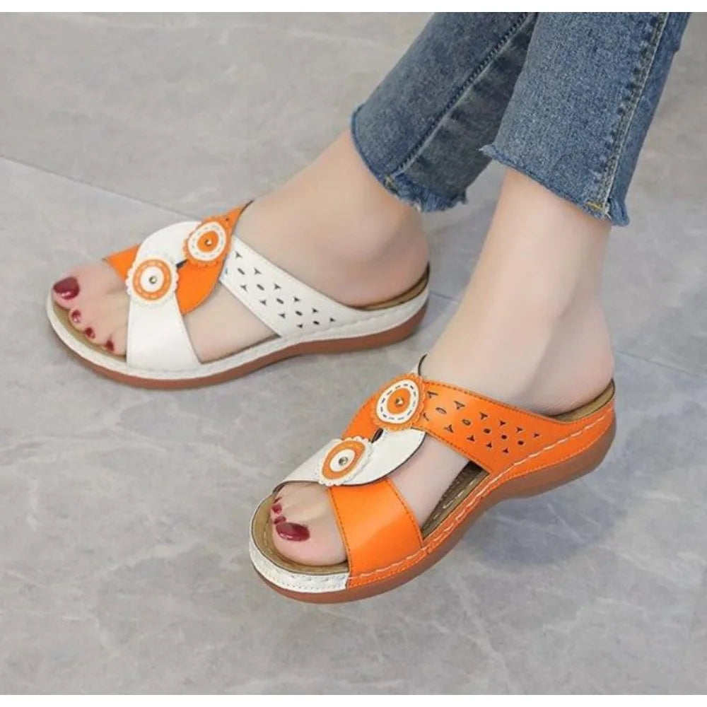 Women Slippers 2025 New Summer Casual Open Toe Shallow Sandals Flats Shoes Low Heels Slippers Slides Women Zapatos De Mujer