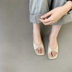 Flats Slippers Women Open Toe Sandals Summer Flip Flops Casual Shoes 2025 Trend Dress Party Shoes Woman Slides Designer