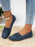 Women Flats Fashion Breathable Women Casual Shoes Slip On Flat Shoes Walking Sneakers Women Shoe Retro Shoes Female Plus Size