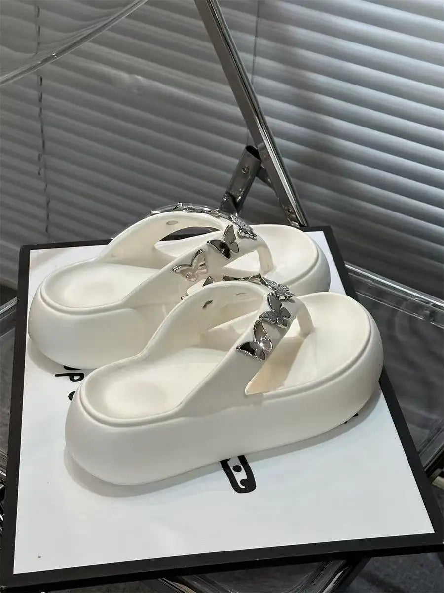 Woman flip flops Popular Design Shoes 2025 trend Casual Platform Sandals non-slip Outdoor slippers Unique features Flat sandals