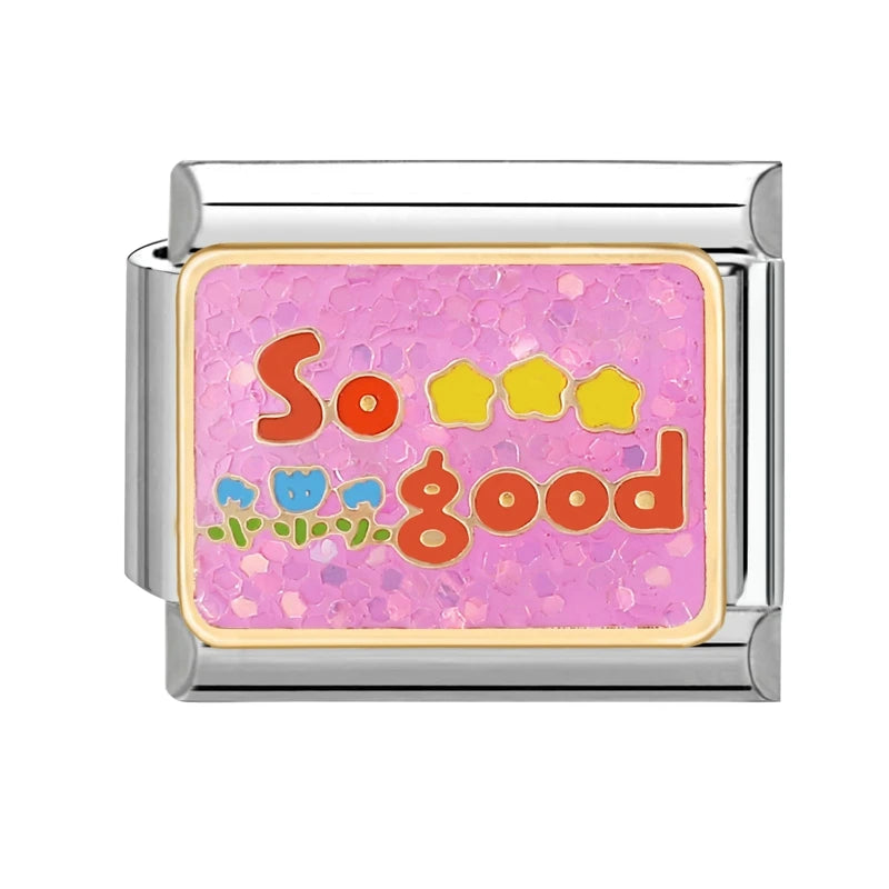 Y2K Charm Cherry Blessings Skirt Balloon Italian Charm Links Fit 9mm Bracelet Stainless Steel DIY Jewelry Making Birthday Gift