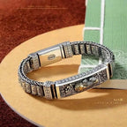 Vintage 100% Solid S925 Silver Retro Lucky Pixiu Man Bracelet Thick Style Domineering Trend Personality Jewelry