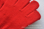 Winter 4-11 Year Old Children's Writing Cold-proof Warm Gloves Solid Color Knitted Wool Acrylic Full-finger Split-finger Gloves