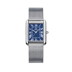 OGEDA Waterproof Couple Watches Casual Fashion Quartz Stainless Steel Leather Strap Square Dial Men's And Women's Lover Watch