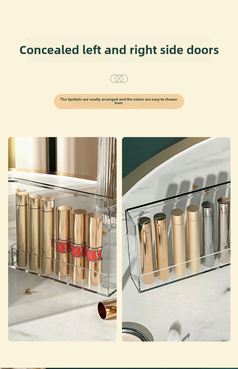 Cosmetics storage box Desktop dust drawer type large-capacity finishing box Multifunctional skin care product storage box