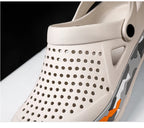 Slippers for men in summer, wearing breathable sandals outside the head, outdoor cooldown, anti slip beach, straight drag