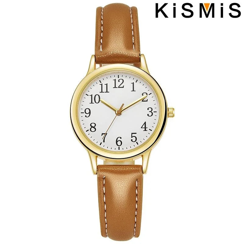 Women's Quartz Watch Simple Dial PU Leather Strap Elegant Timepiece for Daily Casual and Business Wear