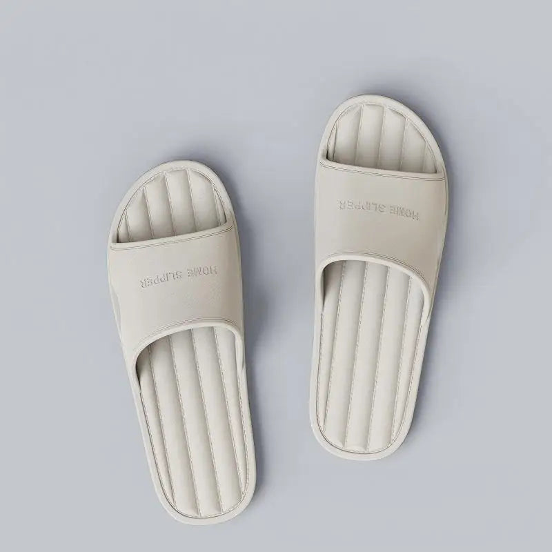 Men's Slippers Men's Summer Home Indoor Bath Non-Slip Home Bathroom Soft Bottom Home Couple Slippers Men's