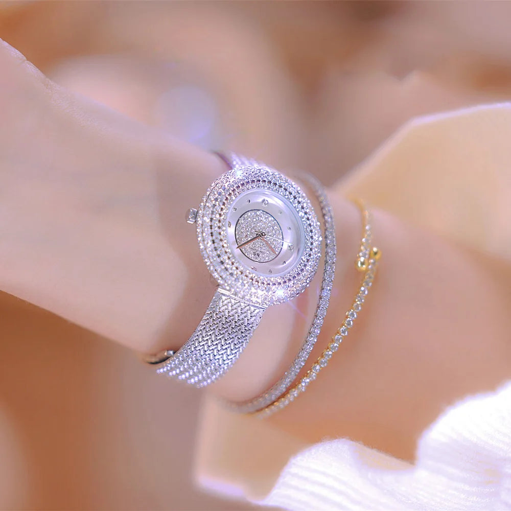 Fashion Luxury Watches For Woman New Vintage Golden Women's Wristwatches Ladies Dress Quartz Clock High Quality Relogio Feminino