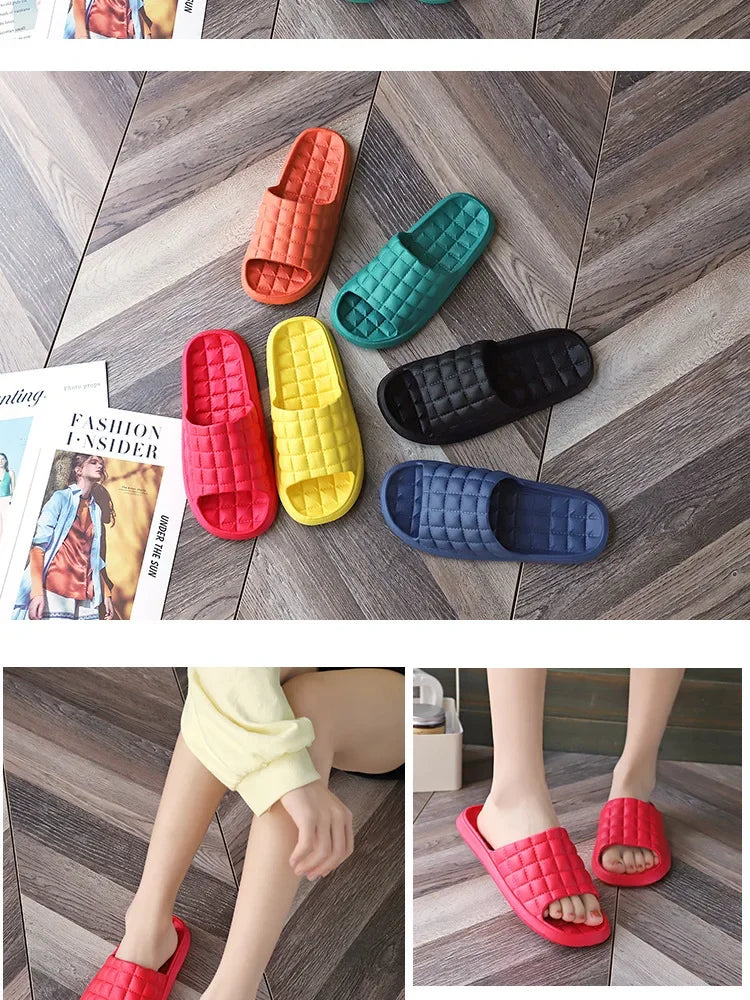 Home Bathroom Slippers Women Fashion Soft Sole EVA Indoor Slides Woman Sandals 2023 Summer Non-slip Woman Man Slippers