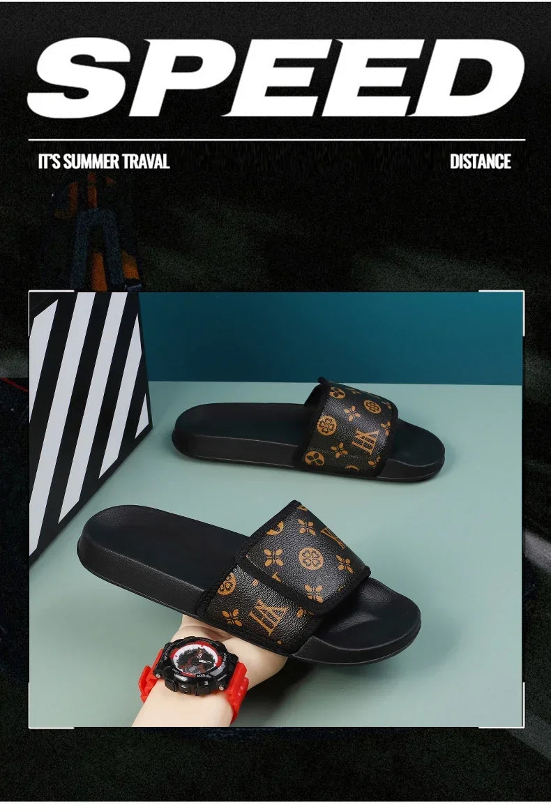 Slides Shoes for Men 2024 Slippers House Man Comfortable Men's Sandal Living Room Slippers Walk Around Home Flip Flop Slipper