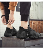 Men's Shoes 2025 Spring New Large-size Outdoor Casual Sneakers Men Thick-soled Trendy Shoes Shock-absorbing Anti-slip