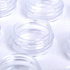 50pcs 5g Sample Clear Cream Jar Mini Cosmetic Bottles Containers Transparent Pot For Nail Arts Small Clear Can Tin For Balm